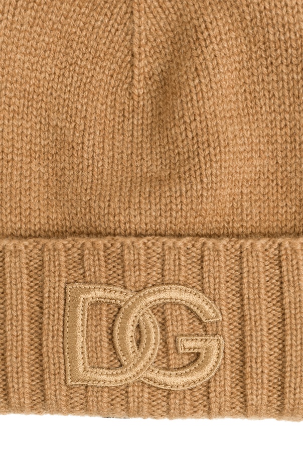 Dolce & Gabbana Logo-embroidered Beanie In Brown