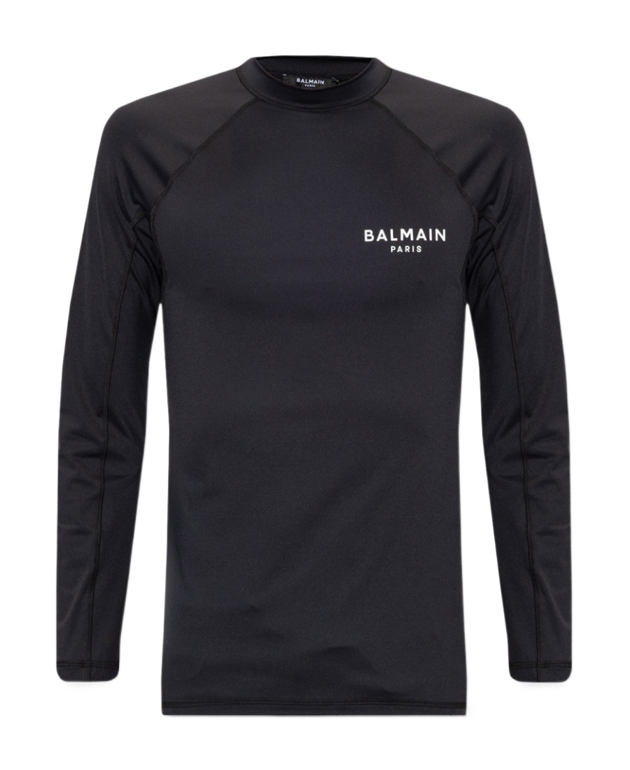 Balmain Logo-print Slim T-shirt In Black
