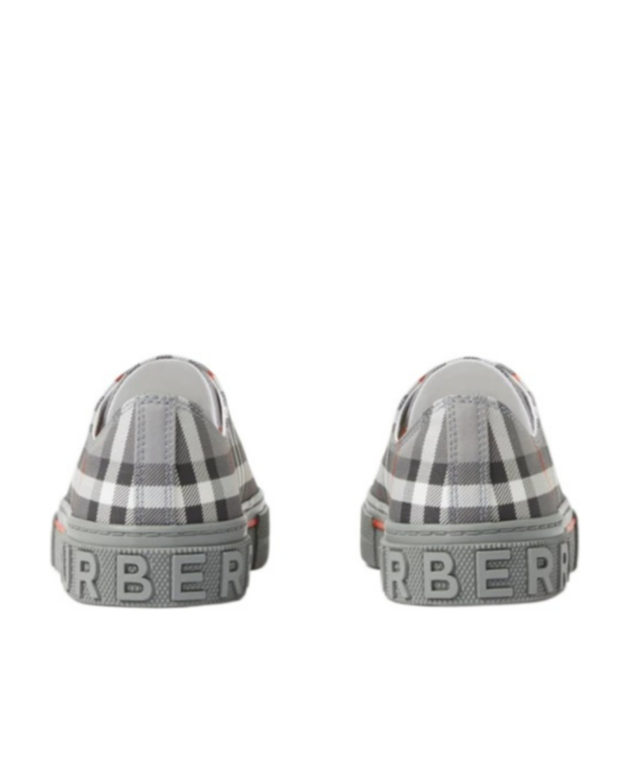 BURBERRY CHECK-PATTERN CANVAS SNEAKERS