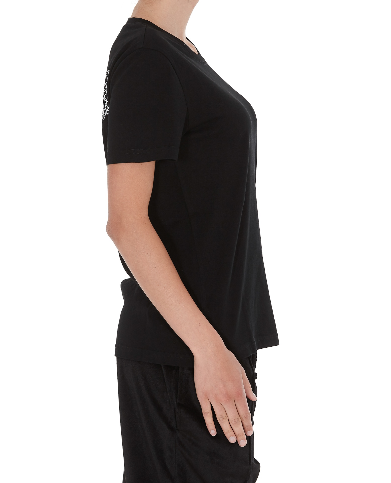 Off-white Paper Clip Arrows Motif T-shirt In Black