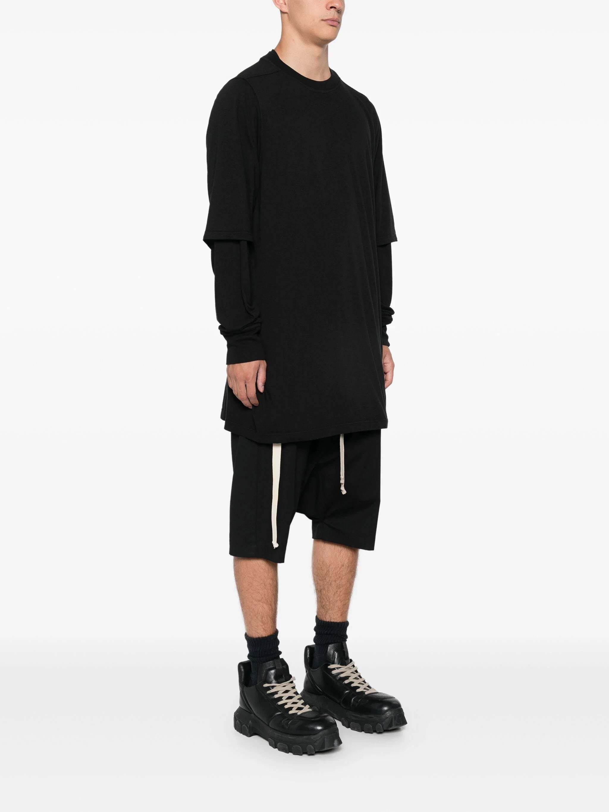 Rick Owens Drkshdw Layered T-shirt In Black