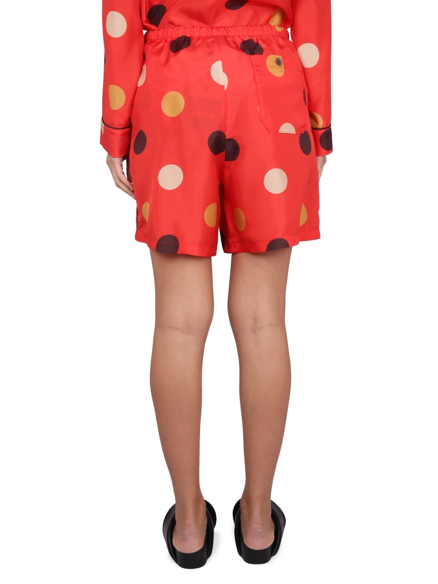 Shop Aspesi Polka-dot Drawstring Shorts