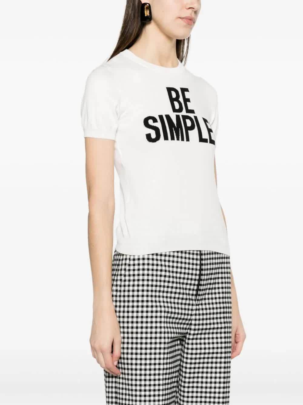 Moschino Slogan Intarsia-knit Cotton Jumper In White