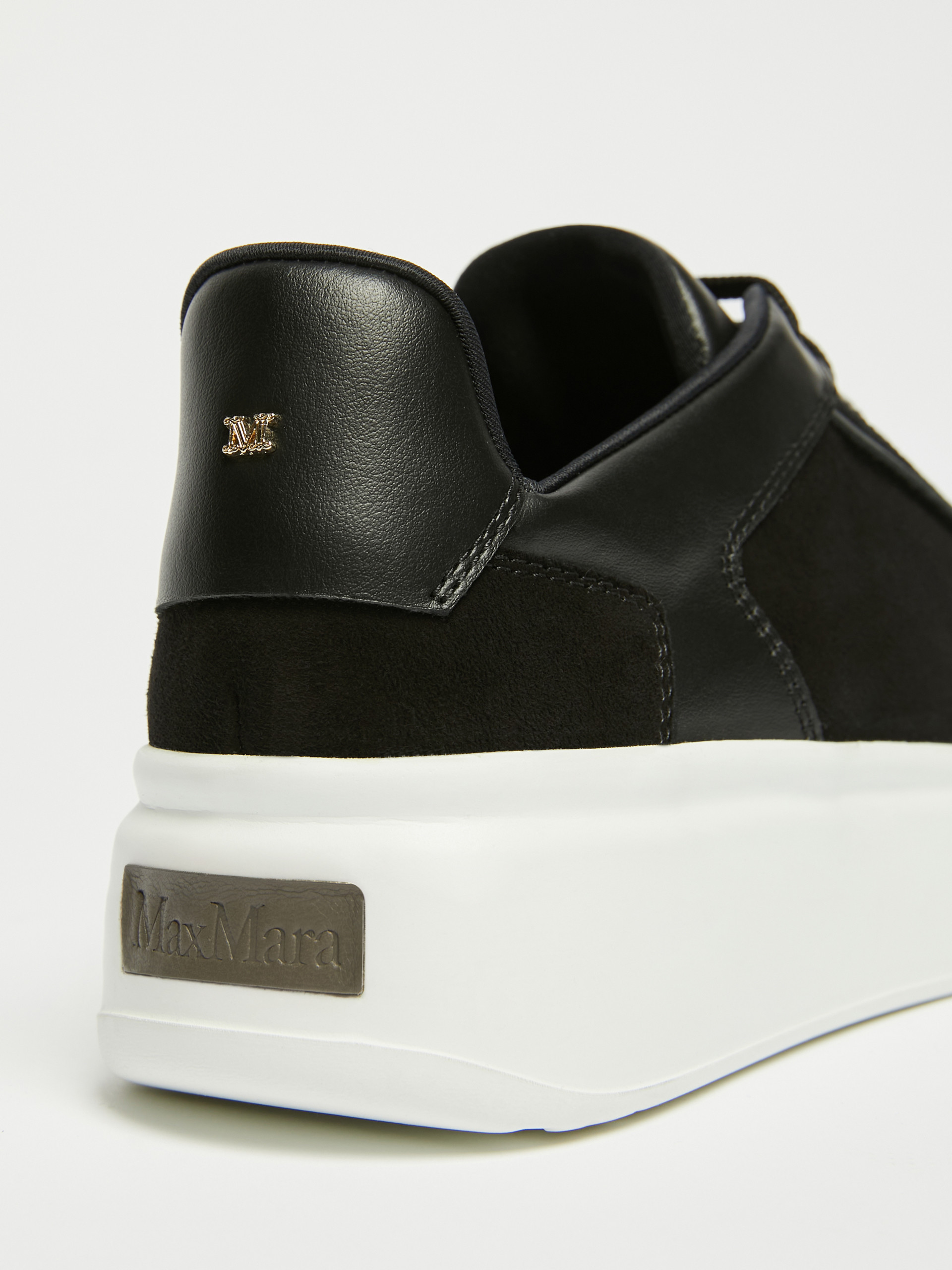 Max Mara Urban Suede Sneakers In White