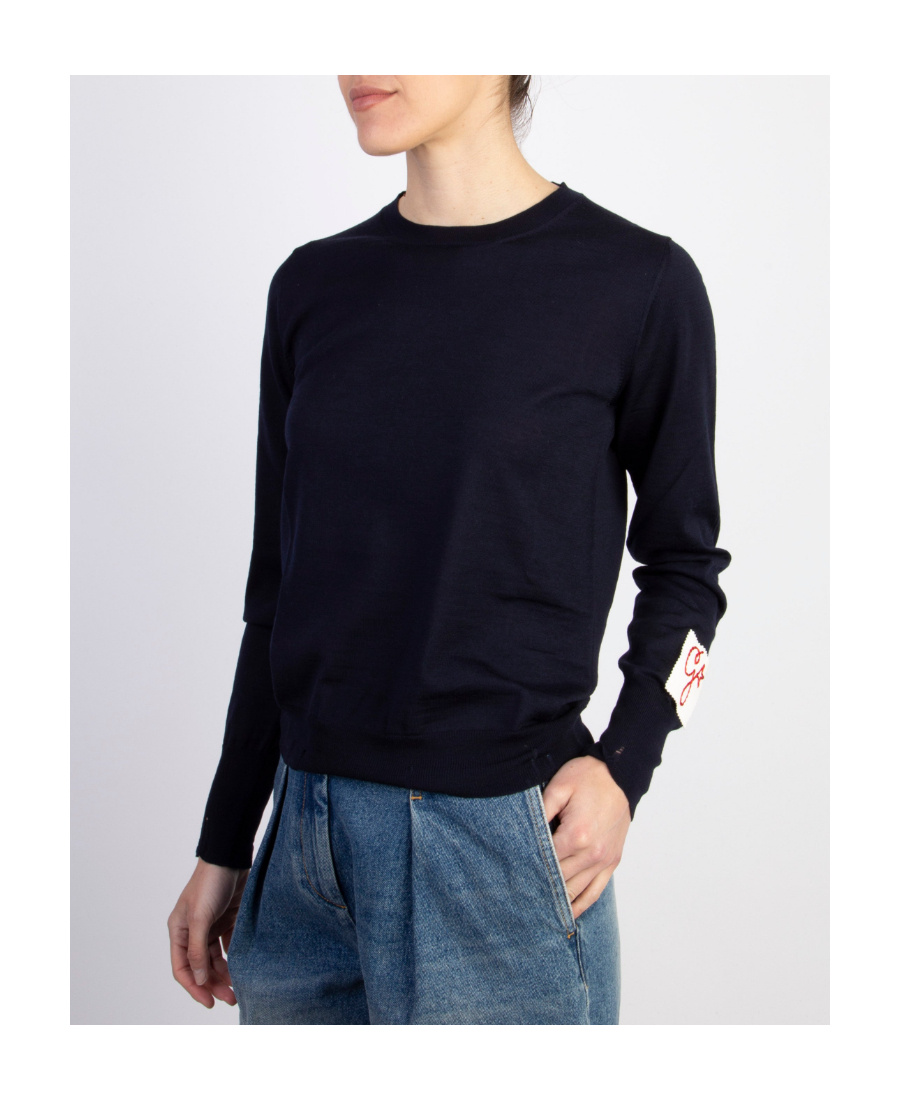 Golden Goose Ripped-detailing Wool Jumper In Black