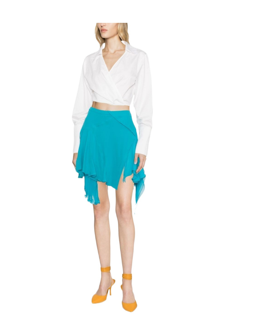 VERSACE VERSACE ASYMMETRIC HEM MINI SKIRT