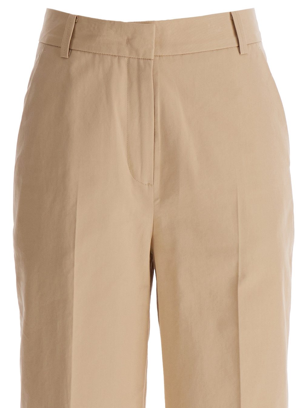 Dunst Beige Wide Leg Tailoring Pants In Cotton Blend Woman
