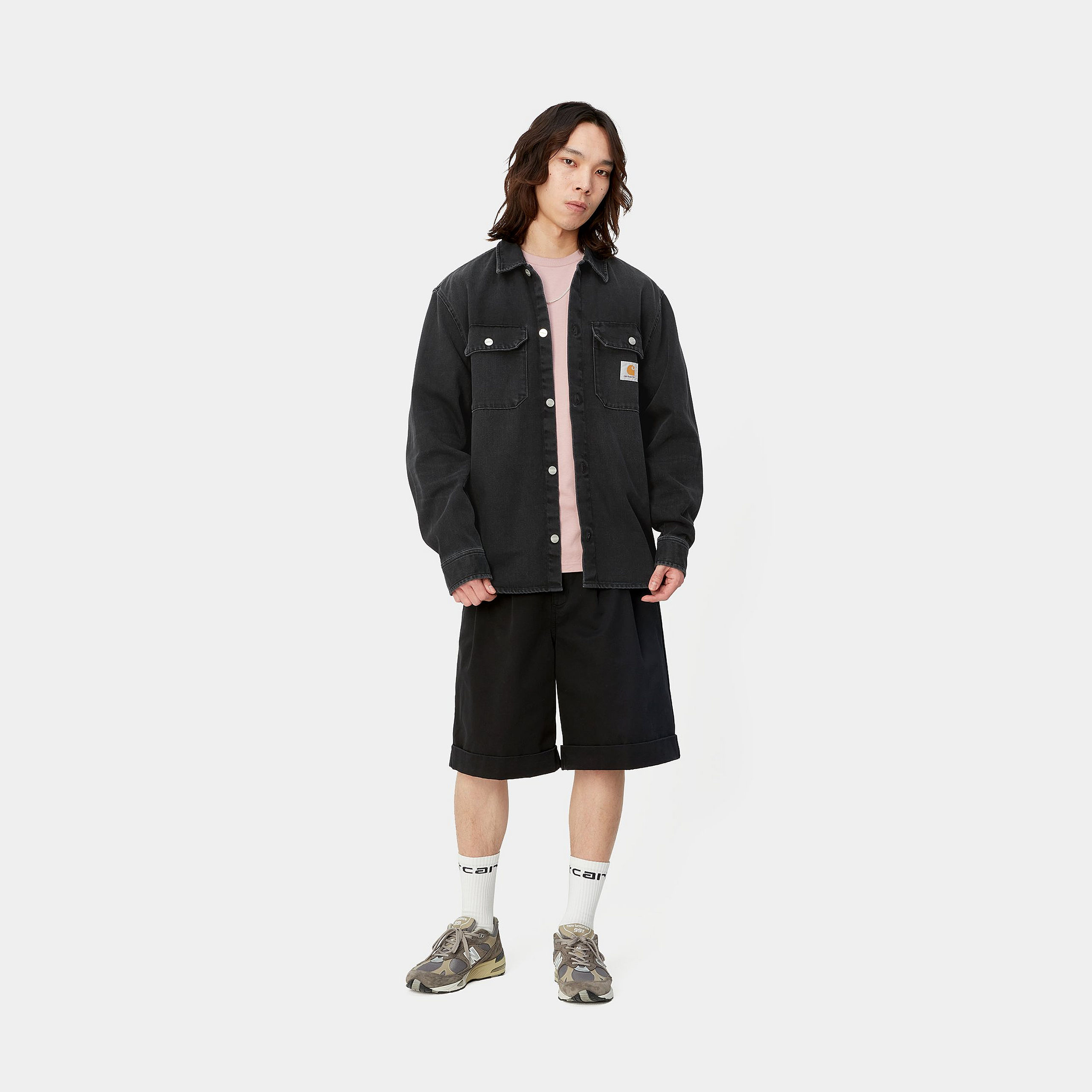 Carhartt Wip Classic Button-up Shirt Jacket In Black