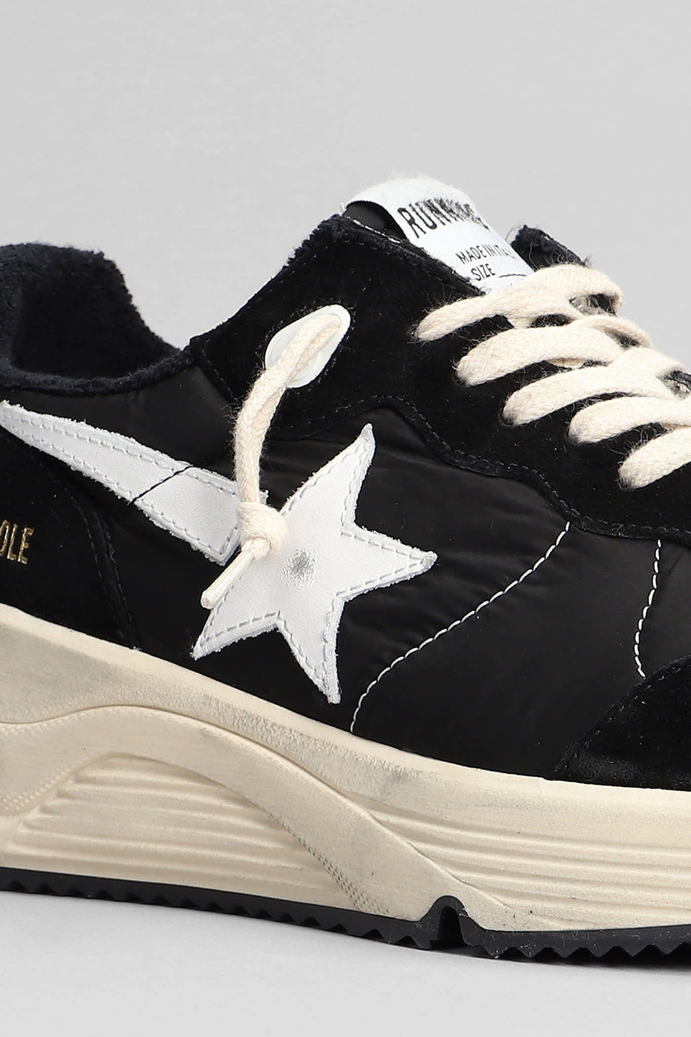 Golden Goose Men Running Sole Sneakers In Black