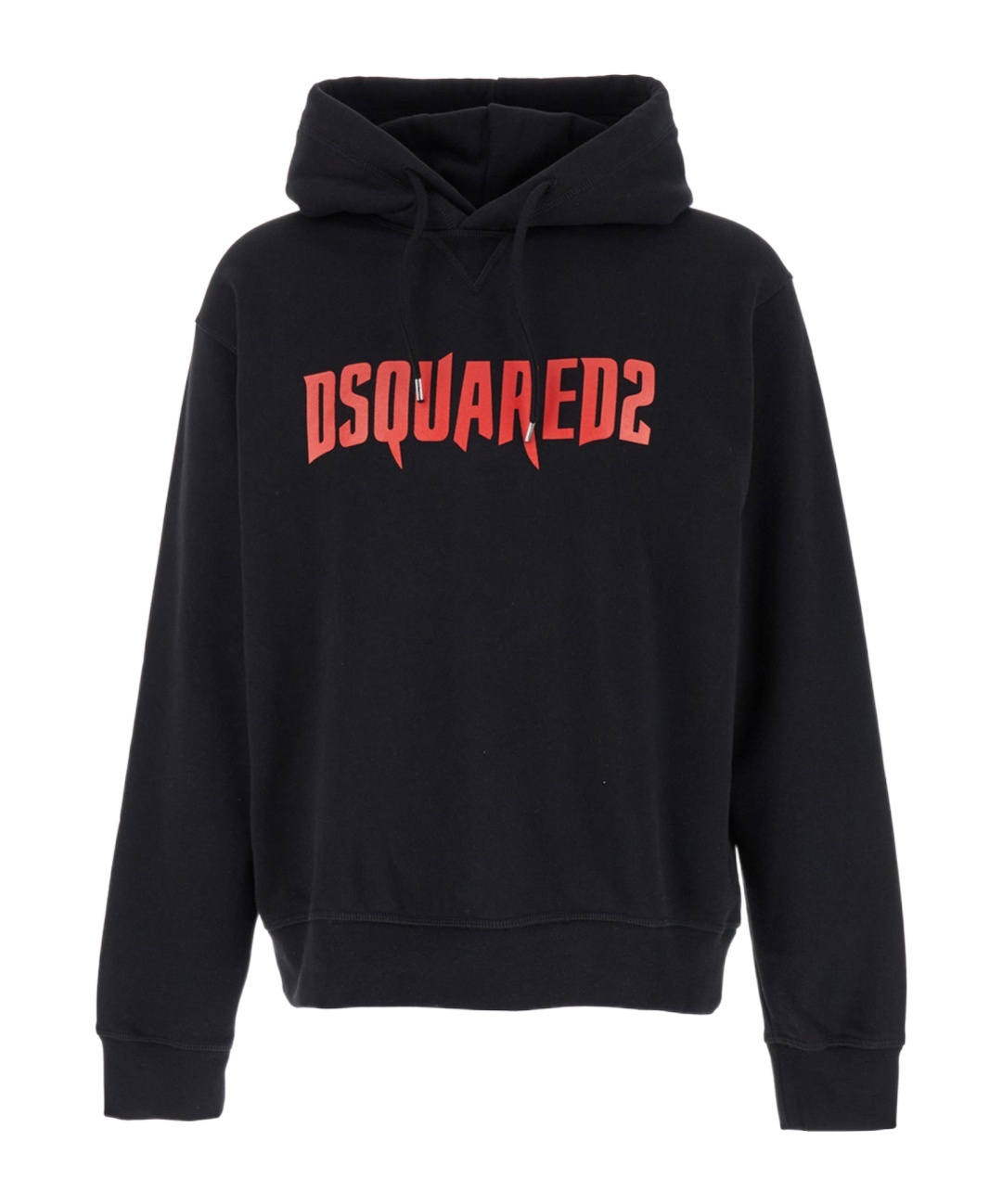 Shop Dsquared2 Logo-print Cotton Hoodie In Black