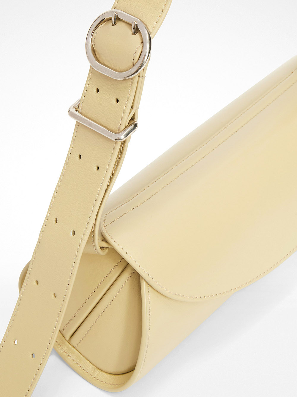 Jil Sander Small Shoulder Bag With Adjustable Strap And Buckle Detail In Green