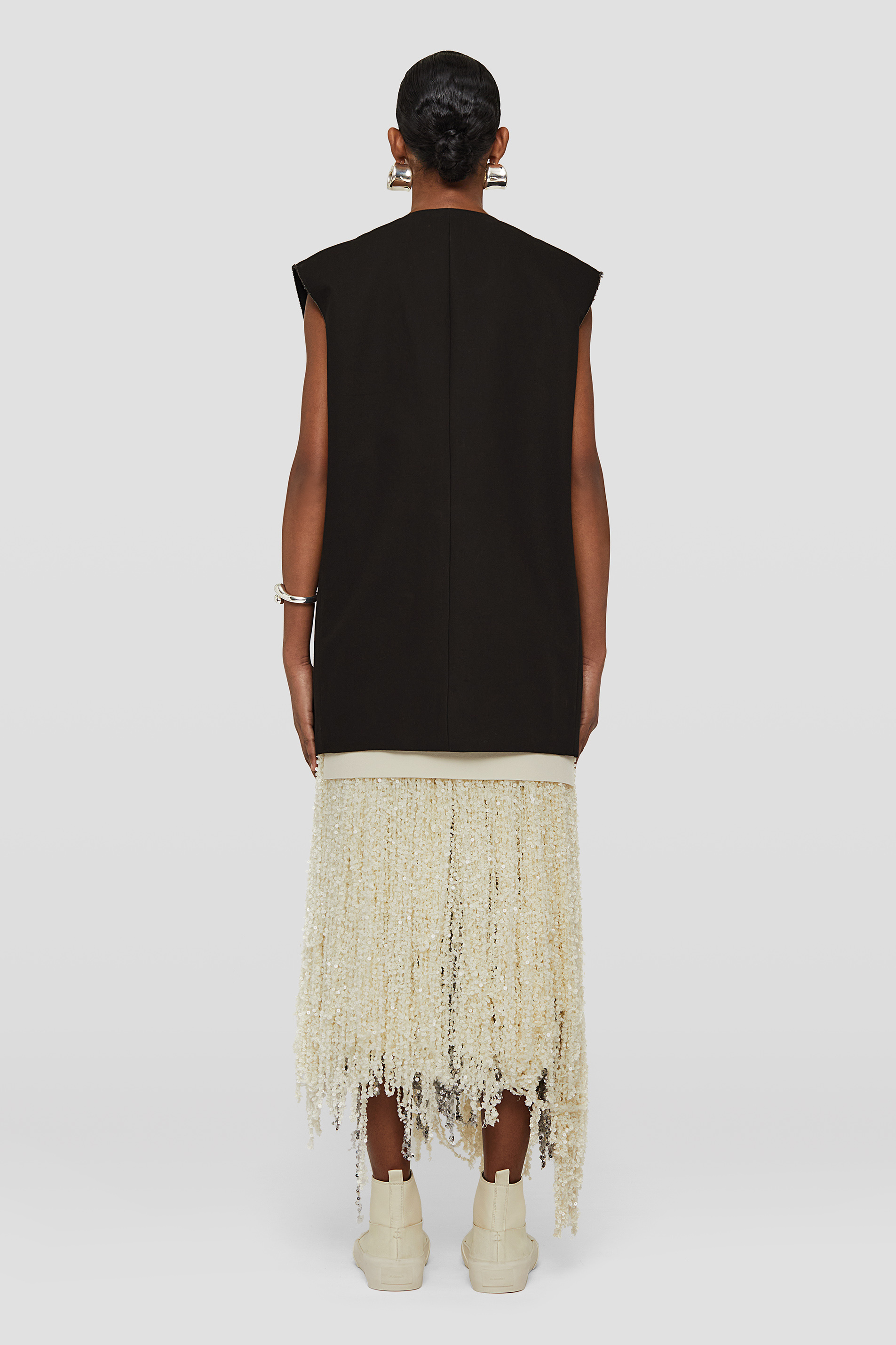 Jil Sander Sleeveless Vest In Black