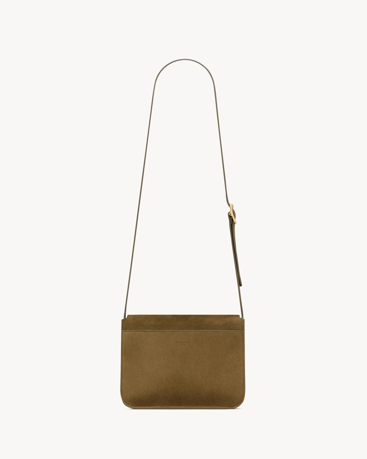 Saint Laurent Niki Satchel In Suede In Green