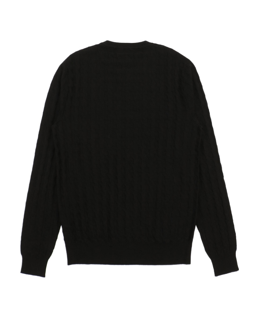 Armani Collezioni Knitted Pullover In Black