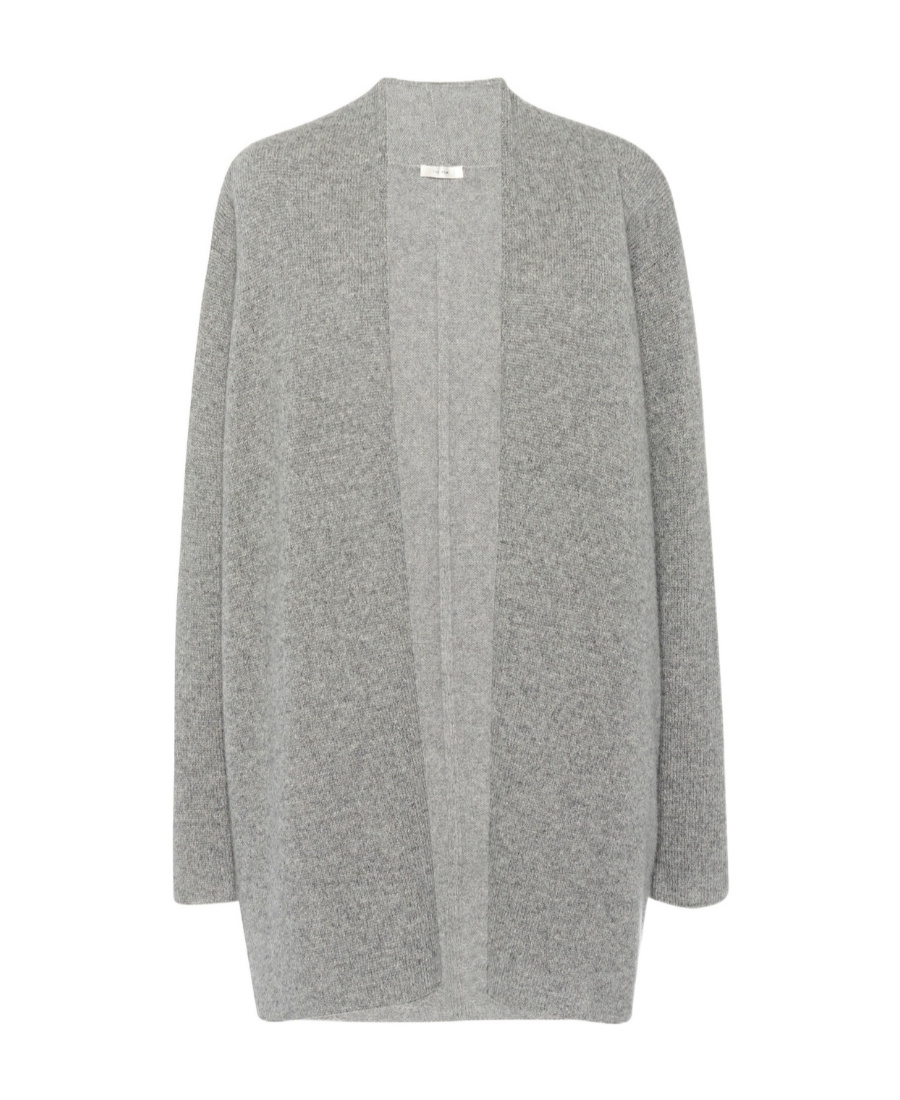 The Row Cashmere Knitted Cardigan In Gray