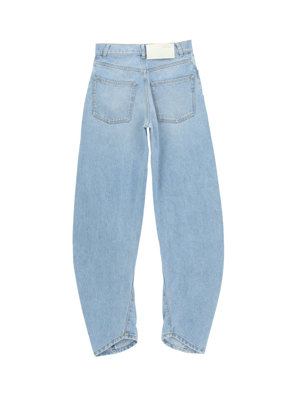 Off-white Bleach Twist Banana Jeans In Blue