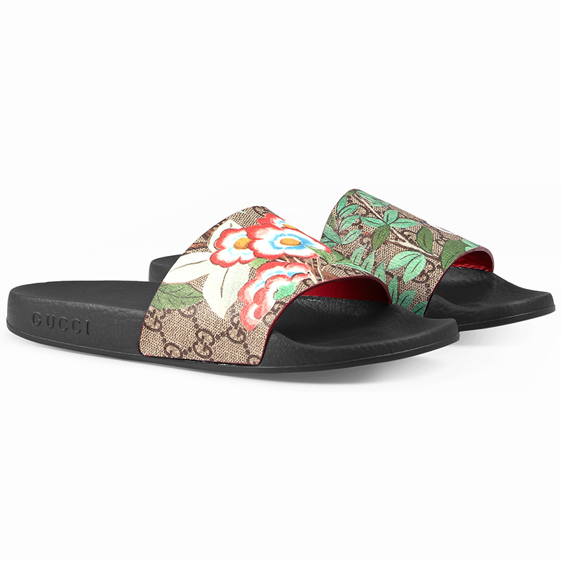 Gucci Double G Printing Leisure Drag Cool Drag In Multicolor