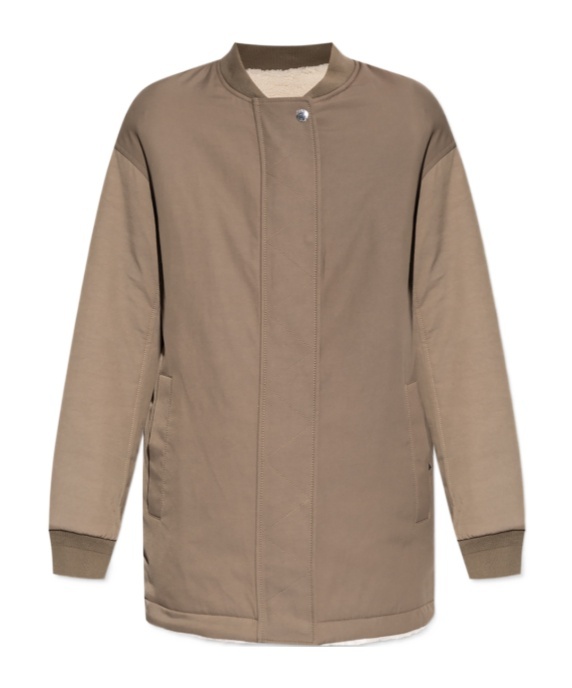 Shop Yves Salomon Reversible Coat In Brown