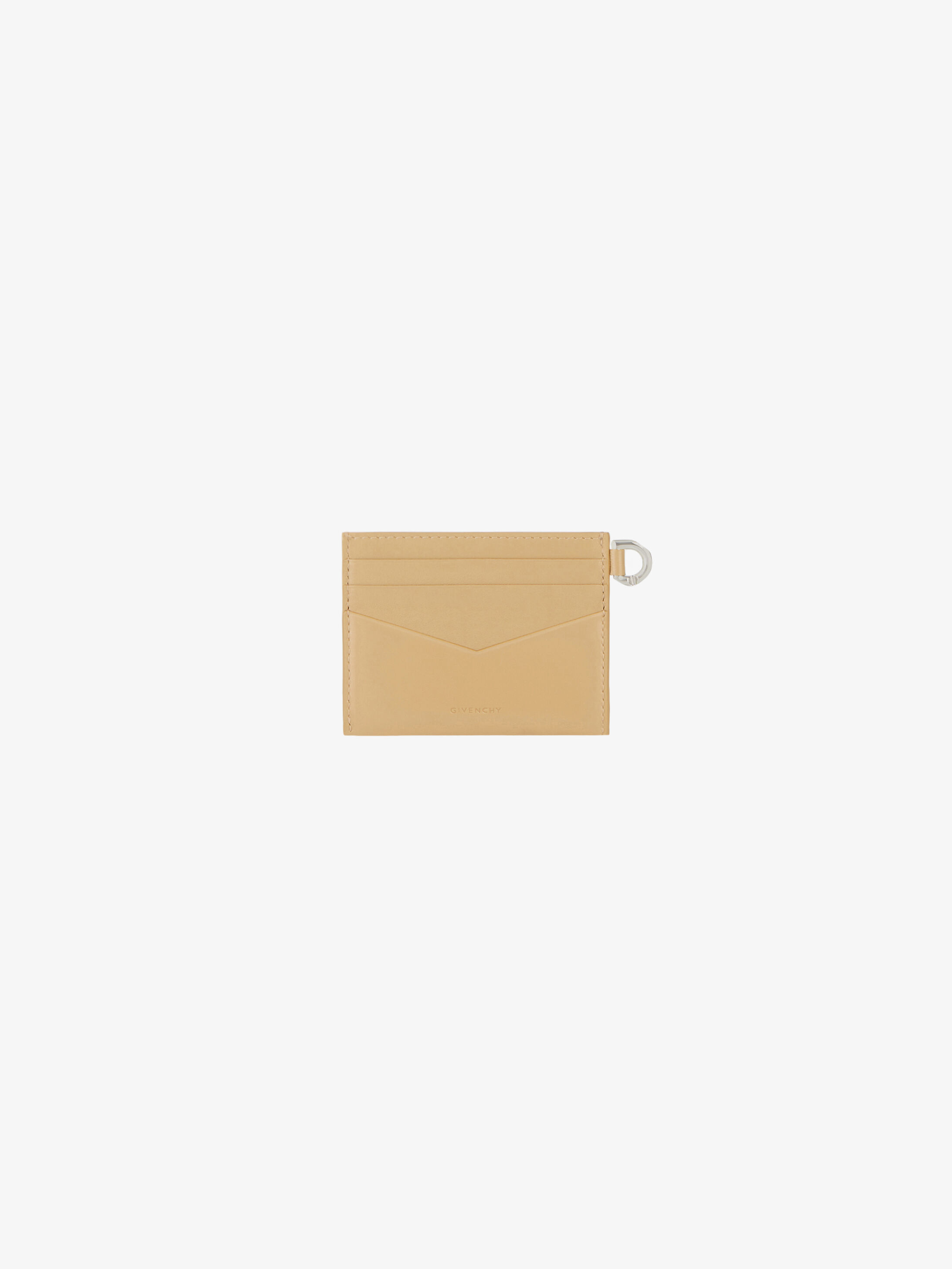 Givenchy Logo-plaque Leather Cardholder In Nude