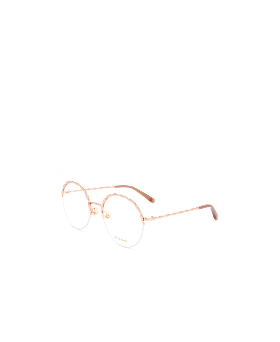 Elie Saab Round Frame Glasses In Nude