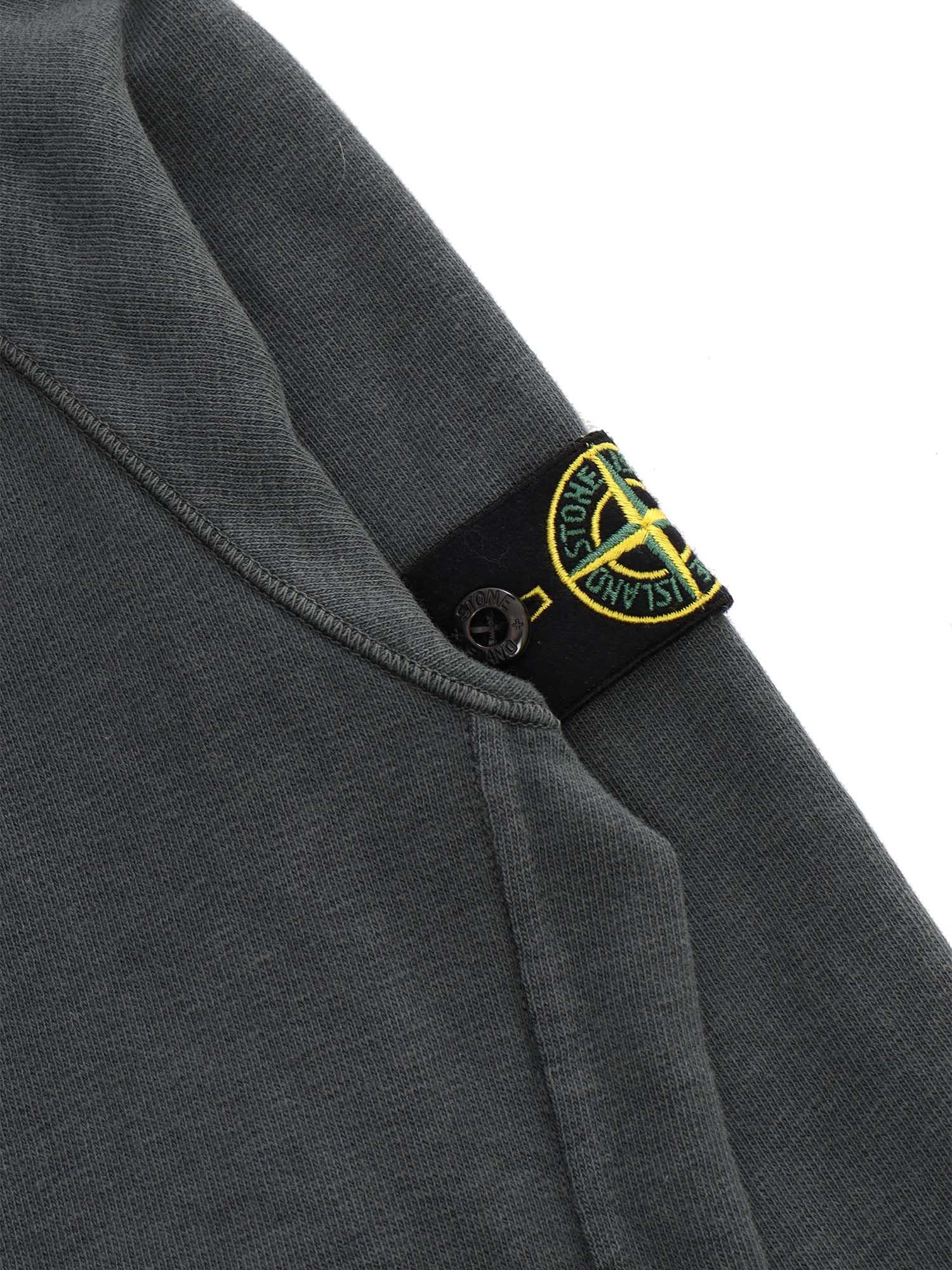 Stone Island Compass-badge Cotton Sweatshirt In Black