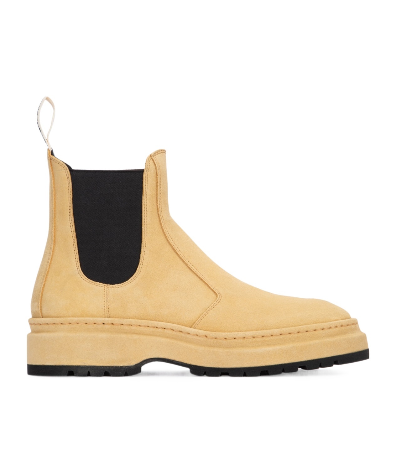 Jacquemus Chunky Sole Elastic Side Boots In Beige