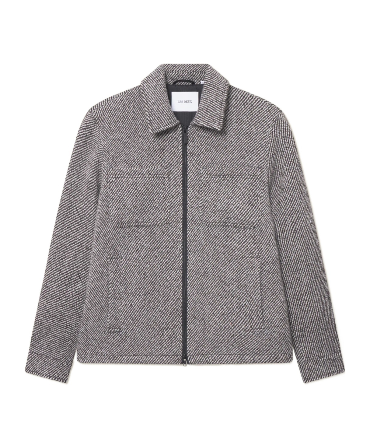 Les Deux Marseille Twill Wool Jacket In Neutral