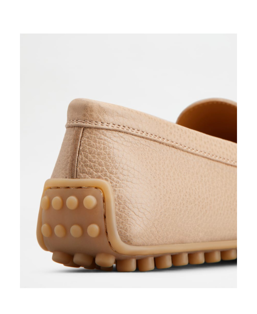 Tod's Gommino Calfskin Penny Driver Loafers In Nude
