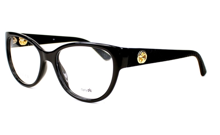Gucci Logo Detail Flat Lens In Black