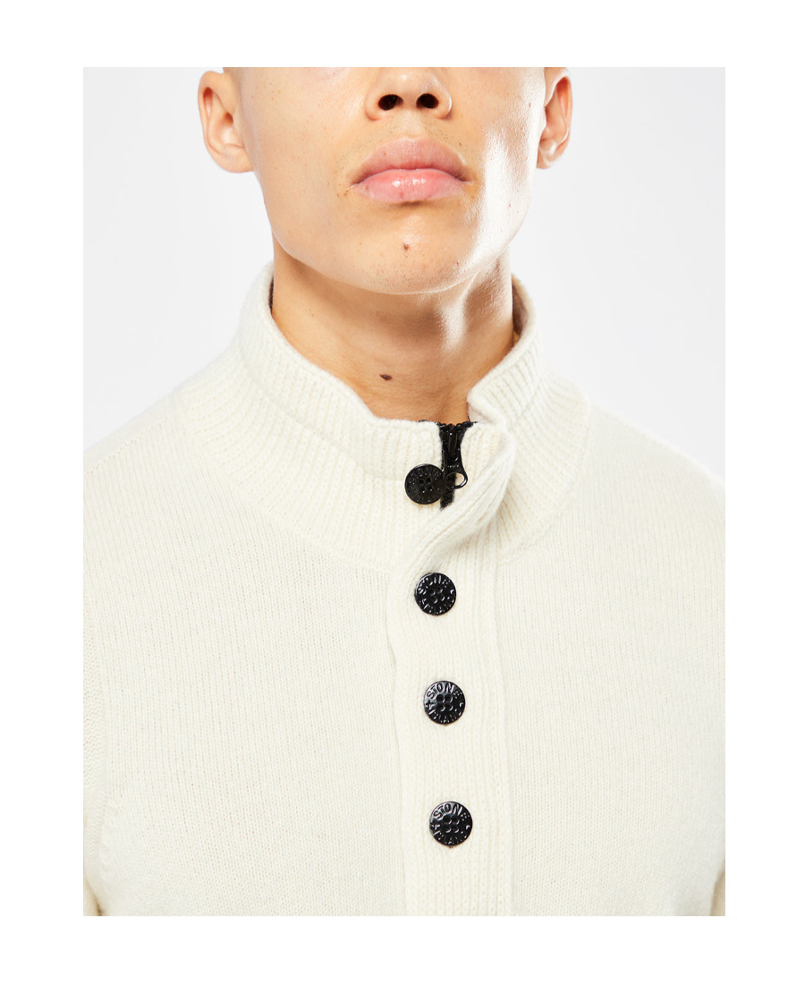 Stone Island Sweatshirt Jacket In White