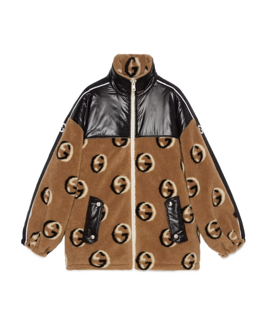 Gucci Tan Zip Jacket In Brown