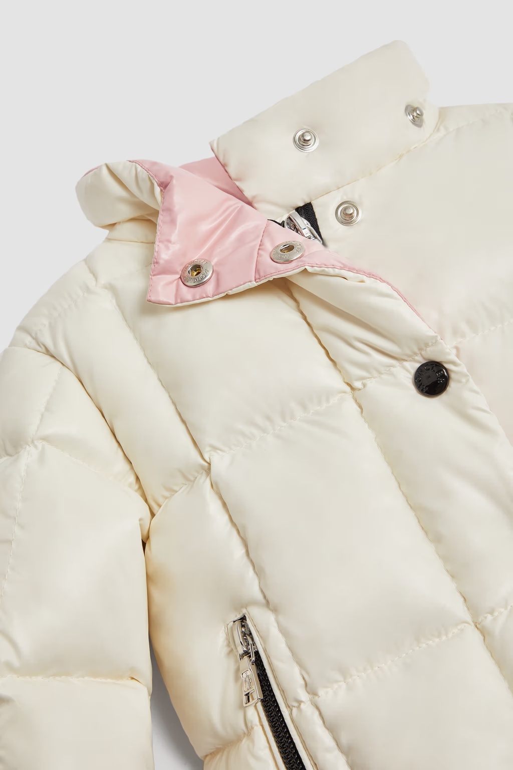 Moncler Parana Detachable-hood Puffer Jacket In White