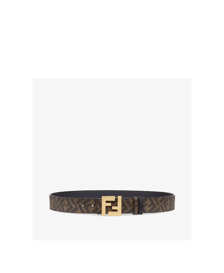 Fendi Cintura Reversibile Ff In Brown