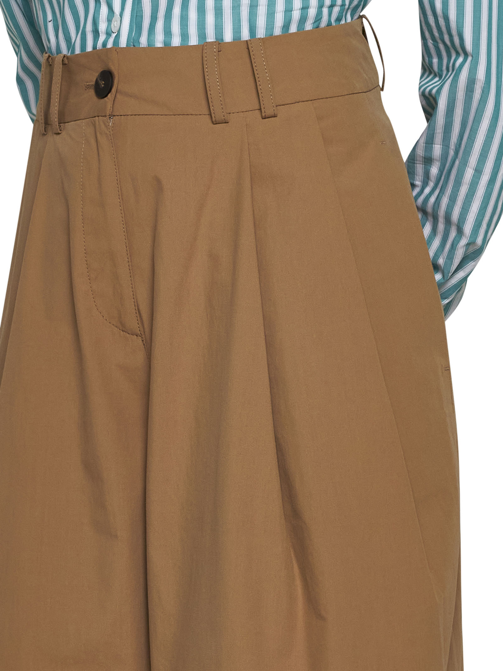Studio Nicholson Cito Cotton Shorts In Brown
