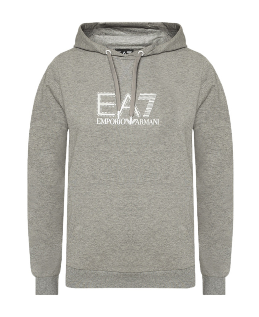 Emporio Armani Logo Printing Sports Sweater In Gray