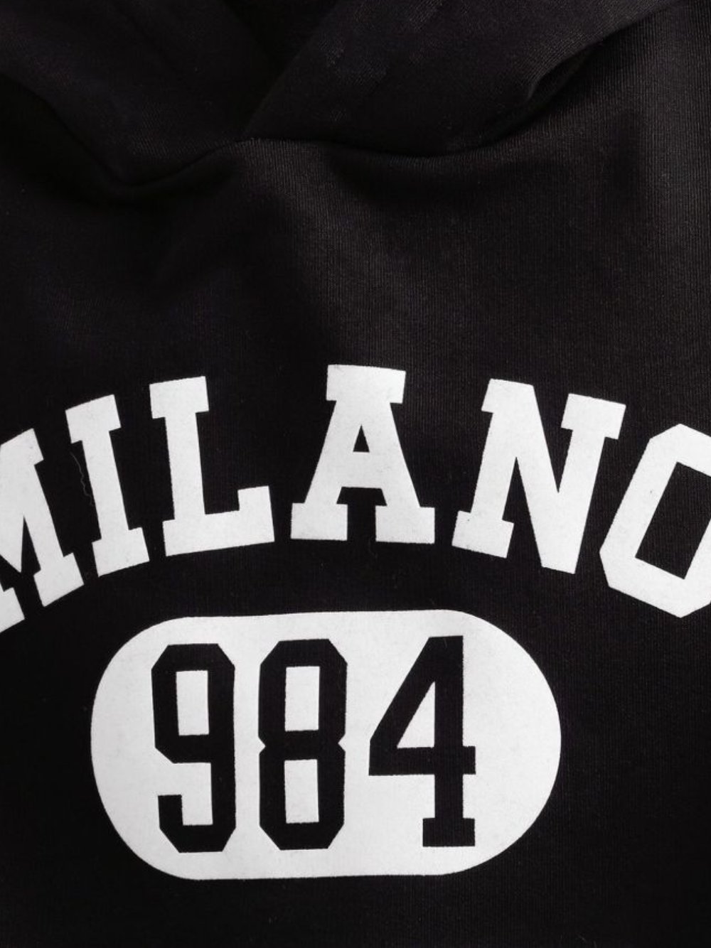 Dolce & Gabbana Long-sleeved Hooded Sweatshirt In Black