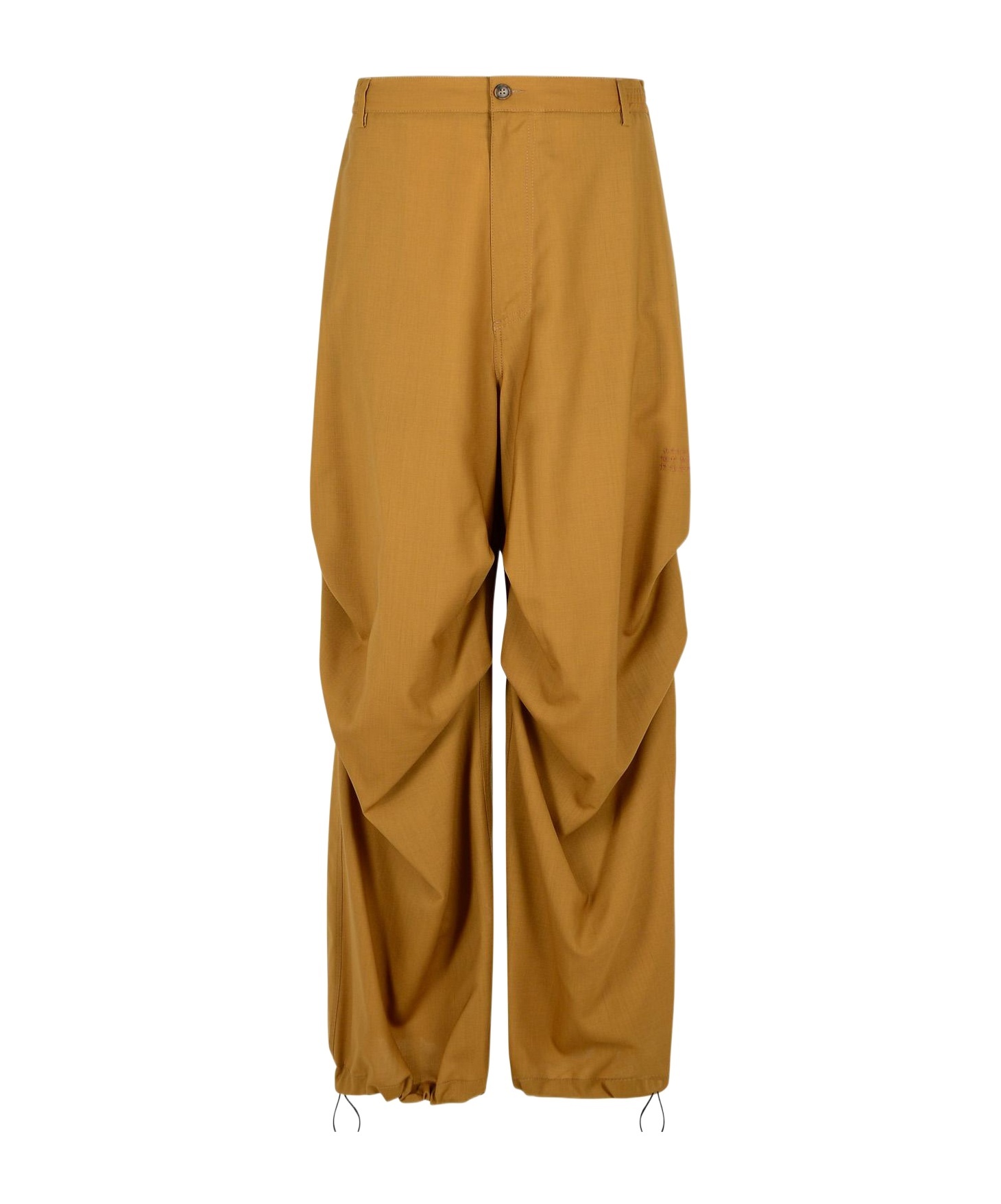 Mm6 Maison Margiela Button Detailed Drawstring Pants In Yellow