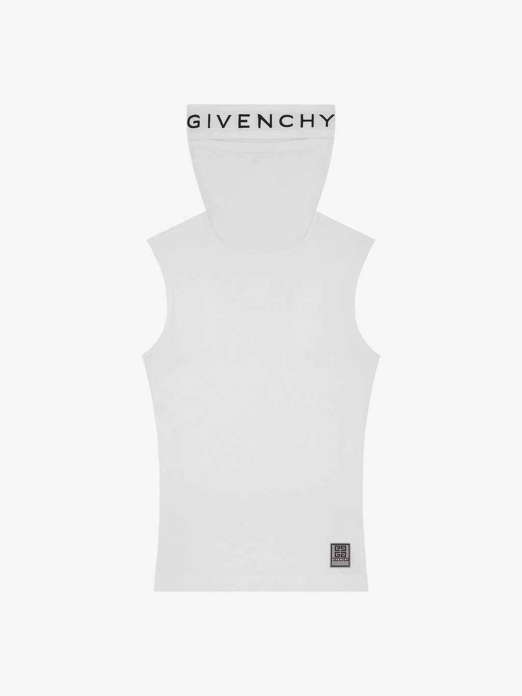 Givenchy Sleeveless Balaclava Top In White
