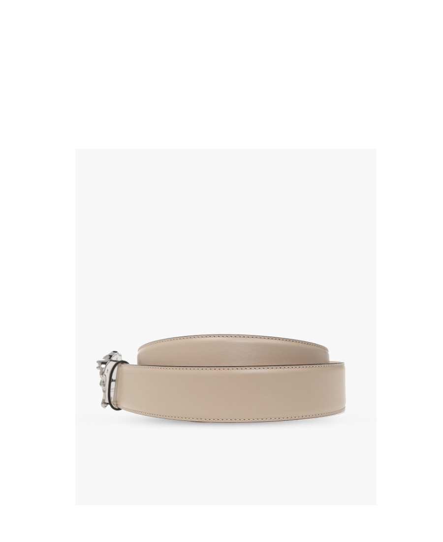 Versace Medusa Head Buckle Belt In Nude