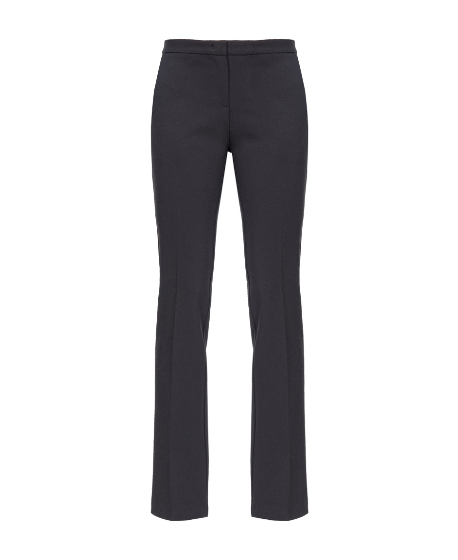 Pinko High-waisted Cropped Trousers In Black