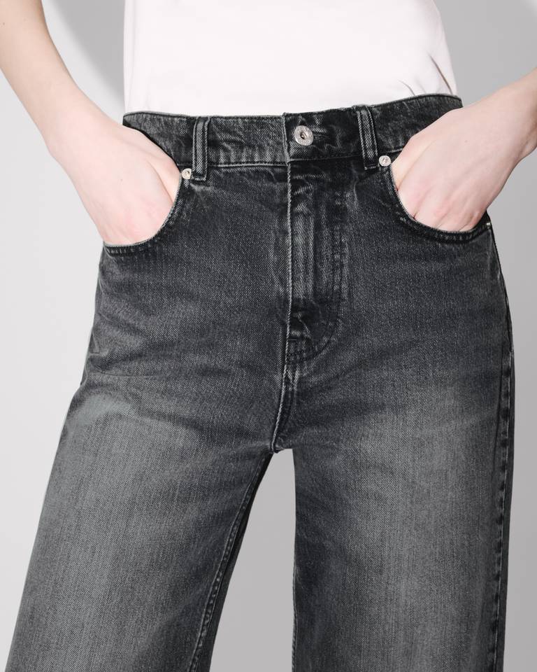 Kenzo ' X Futura 2000' Sumire Cropped Pants In Japanese Denim In Black