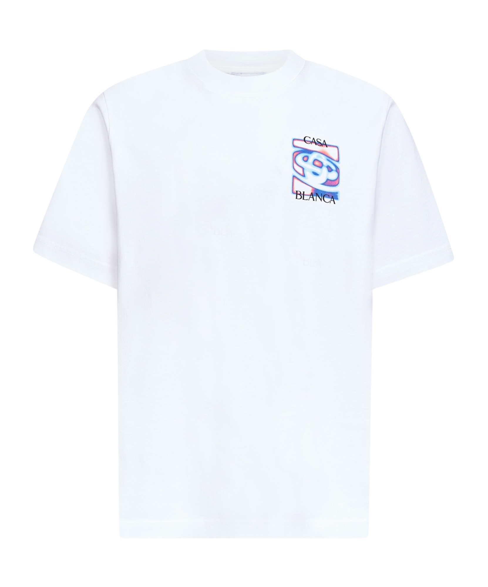 Casablanca Heat Map Logo Crew-neck T-shirt In White