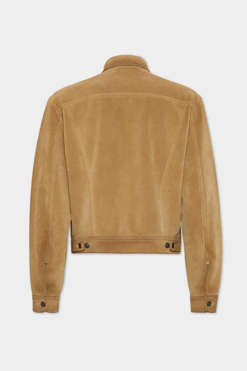 Dsquared2 Leather Button-fastening Jacket In Brown