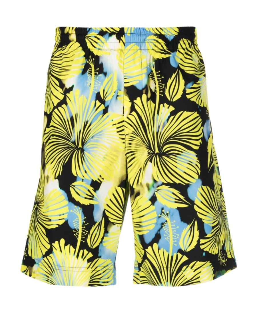 Msgm Logo Shorts In Yellow