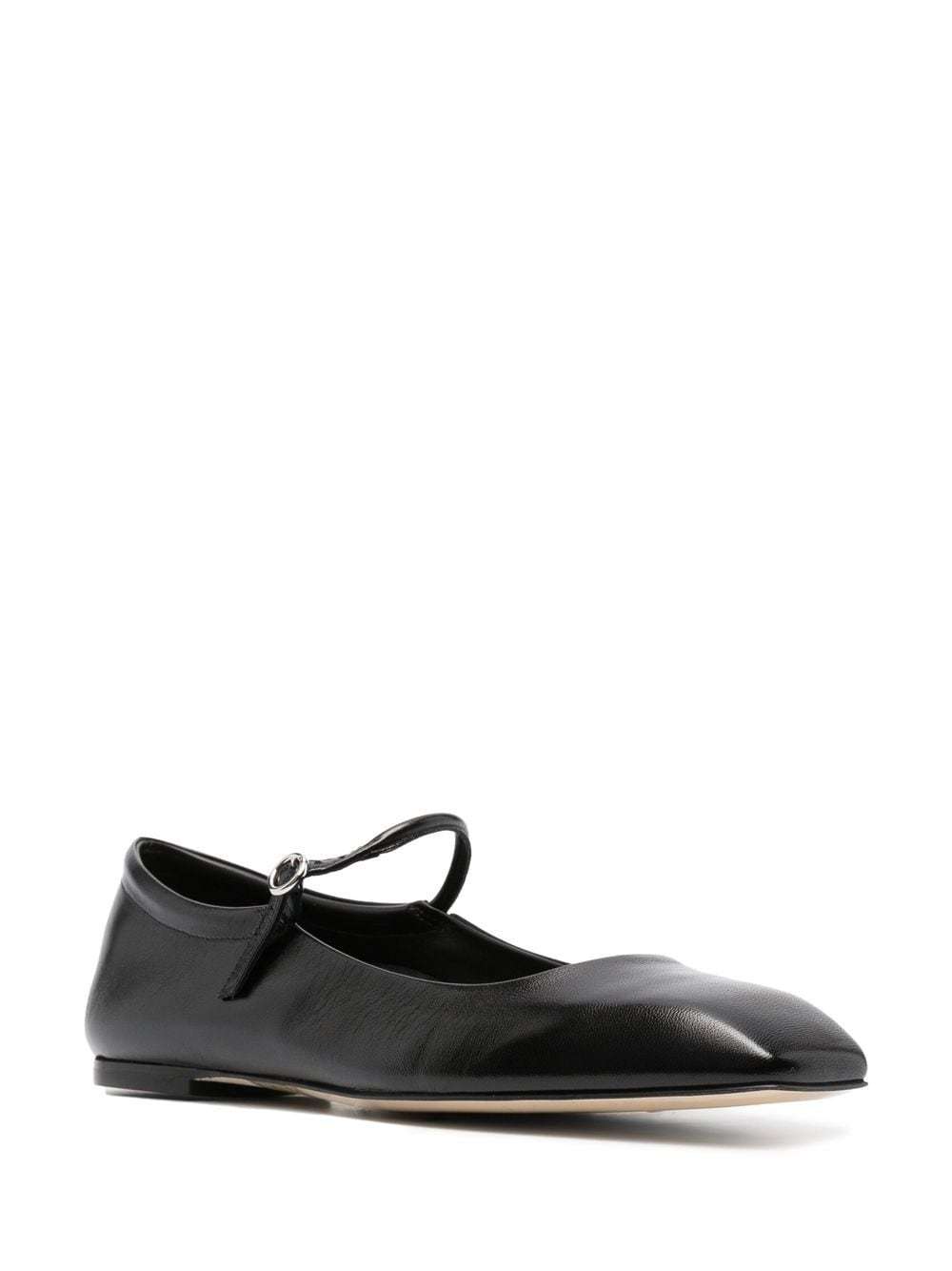 Aeyde Maryjane Leather Ballerina Shoes In Black