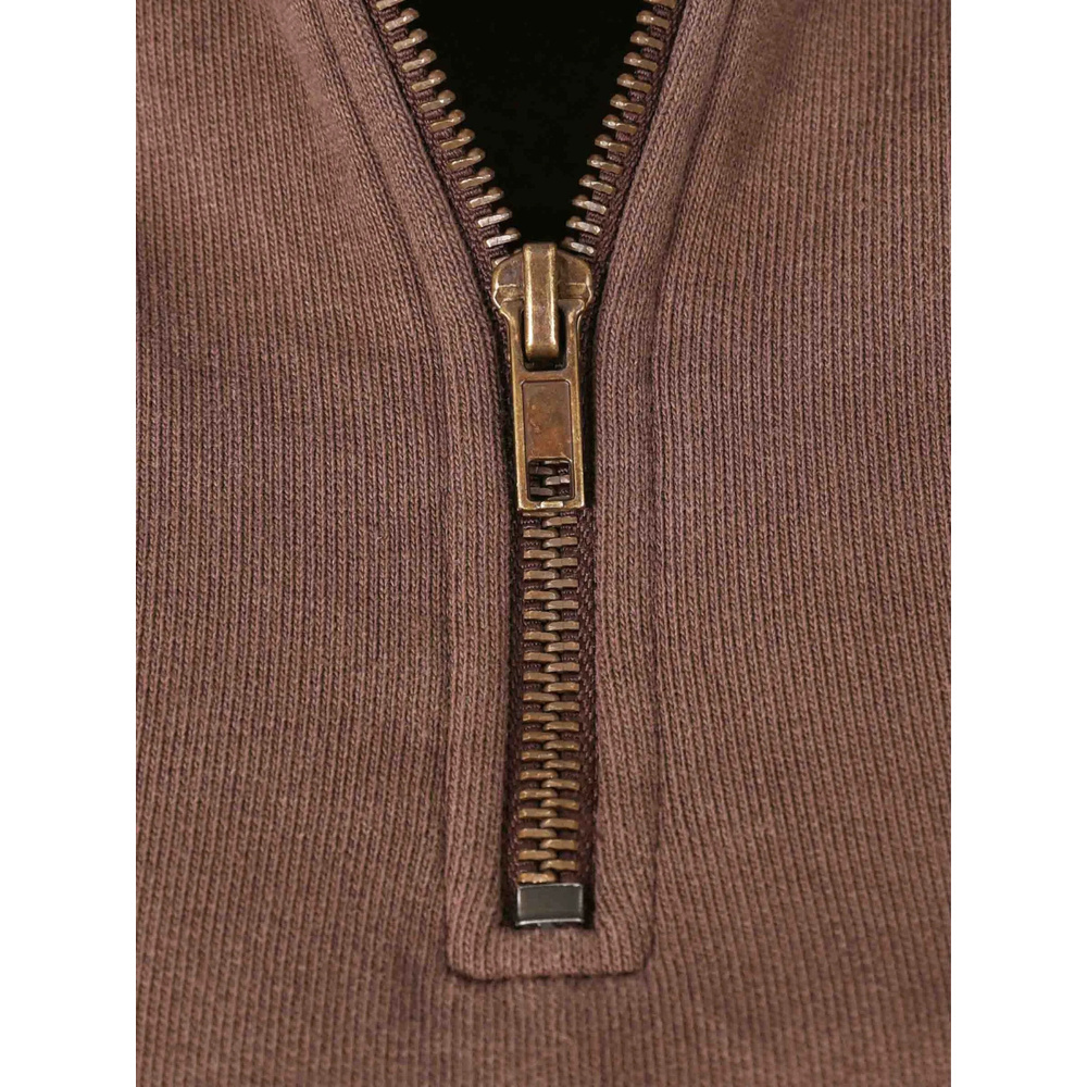 Sporty And Rich Turtleneck Sweatshirt In Brown