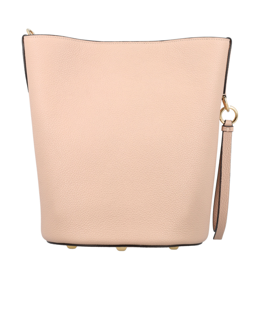 FERRAGAMO STUDIO GRAINED-LEATHER BUCKET BAG