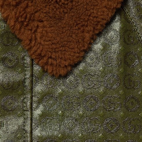 Gucci Double G Pattern Cotton Jacket In Green