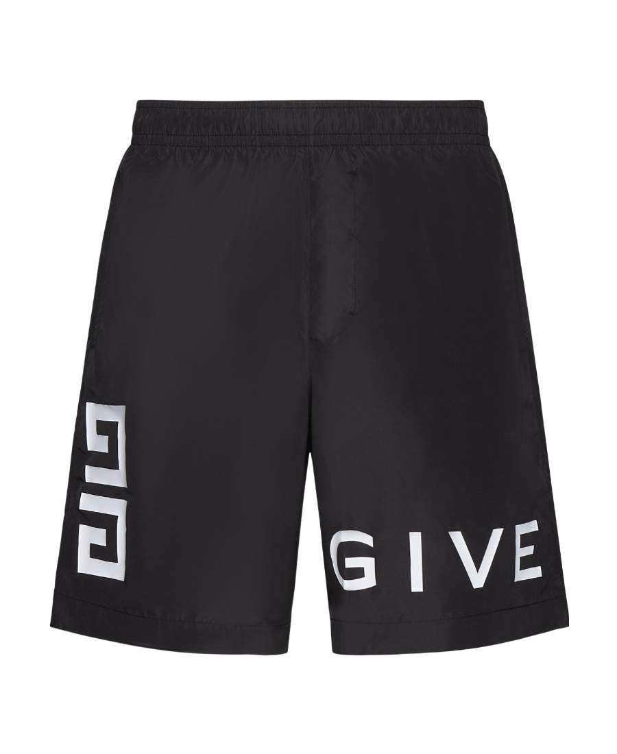 Givenchy Logo-embroidered Swim Shorts In Black