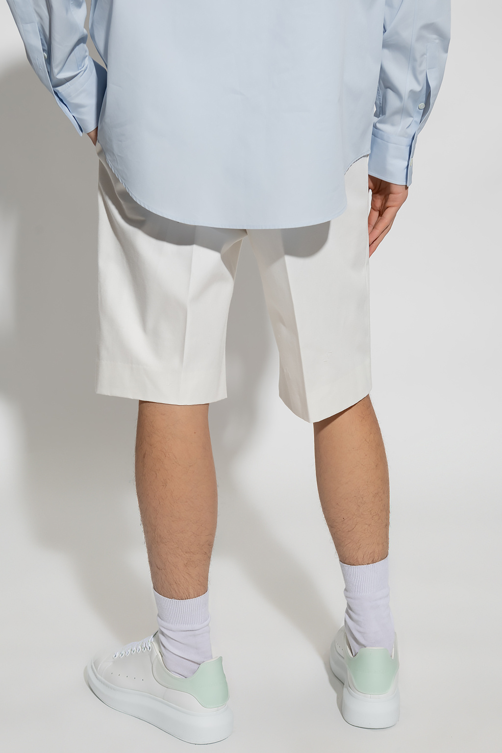 Alexander Mcqueen Tailored-cut Bermuda Shorts In White